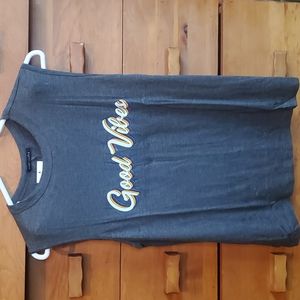 🥰HP🥰 NWT Sweet Claire: "Good Vibes" tanktop, dark gray